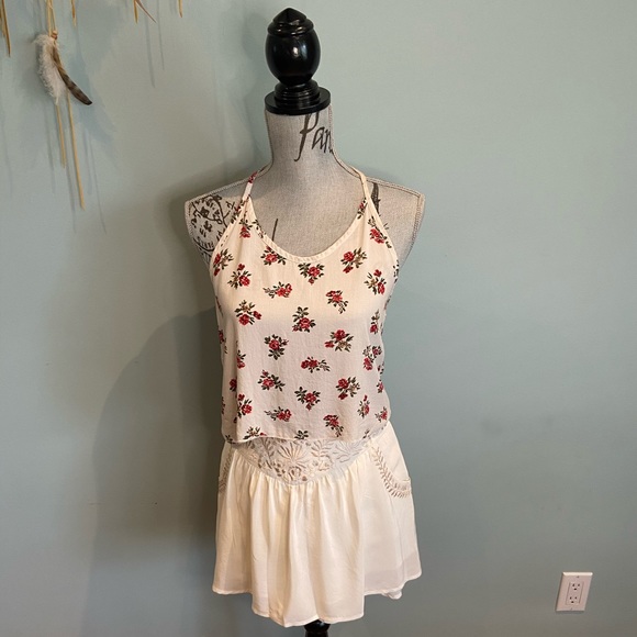 Joie White Silk Skort with Embroidered Waist, S - Picture 2 of 9